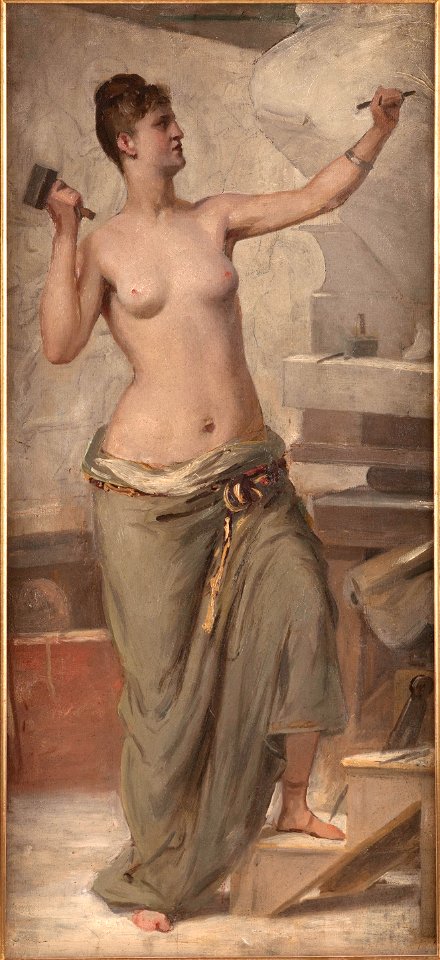 Joseph Fortuné Layraud - Esquisse pour le salon des Arts de l'Hôtel de Ville , La Sculpture - PPP4069 - Musée des Beaux-Arts de la ville de Paris