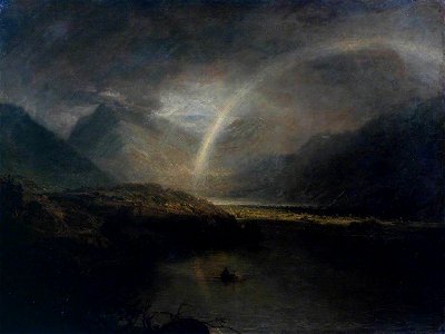 Joseph Mallord William Turner (1775-1851) - Buttermere Lake, with Part of Cromackwater, Cumberland, a Shower - N00460 - National Gallery