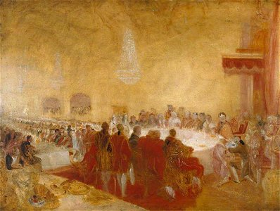 Joseph Mallord William Turner (1775-1851) - George IV at the Provost's Banquet in the Parliament House, Edinburgh - N02858 - National Gallery