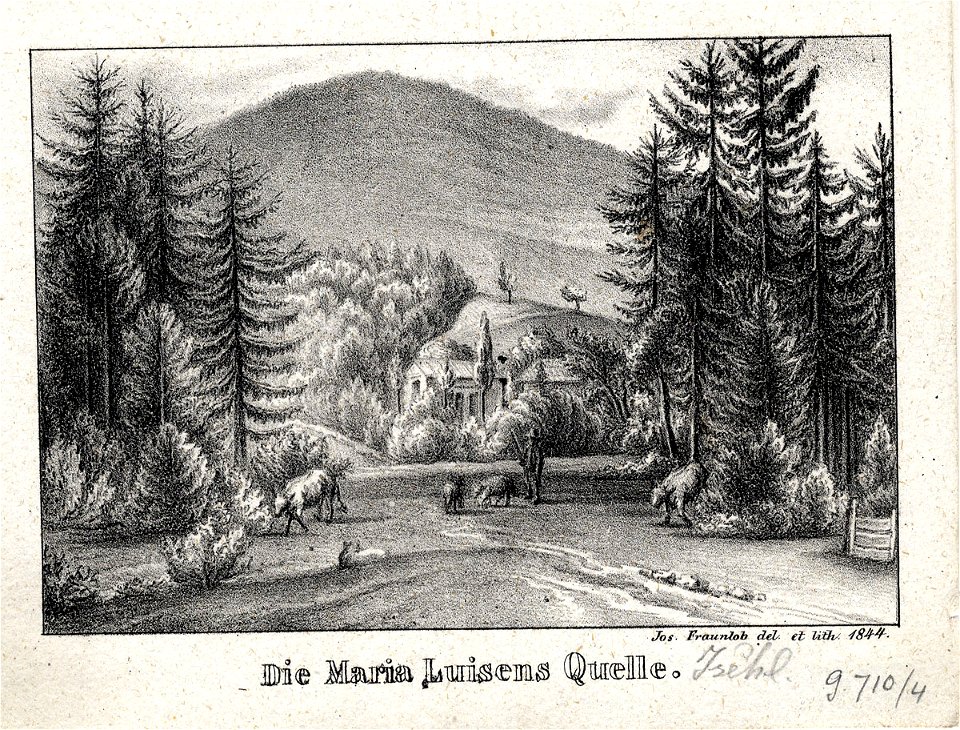 Joseph Frauenlob Ischler Ansichten 1844 ubs G 0710 I Maria-Luisens-Quelle