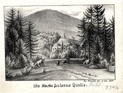 Joseph Frauenlob Ischler Ansichten 1844 ubs G 0710 I Maria-Luisens-Quelle