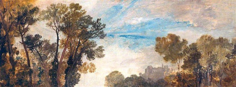Joseph Mallord William Turner (1775-1851) - Tree Tops and Sky, Guildford Castle(^), Evening - N02309 - National Gallery