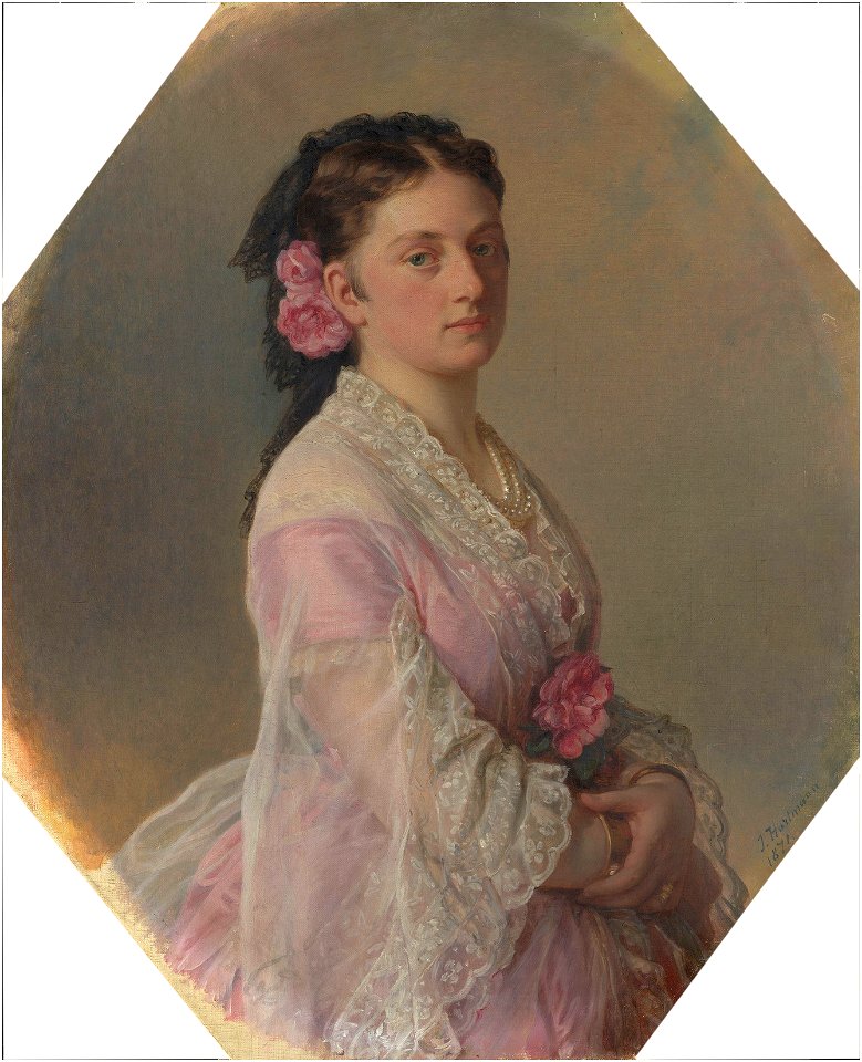 Joseph Hartmann (1812-85) - Princess Marie of Baden, later Princess Ernest of Leiningen (1831-1899) - RCIN 403892 - Royal Collection