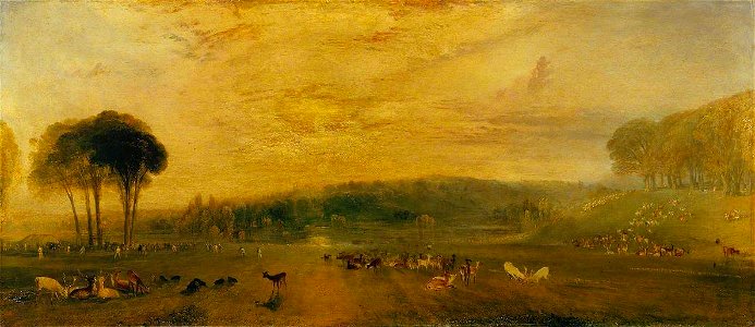 Joseph Mallord William Turner (1775-1851) - The Lake, Petworth, Sunset ...