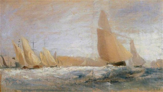 Joseph Mallord William Turner (1775-1851) - Sketch for 'East Cowes Castle, the Regatta Beating to Windward' No. 1 - N01995 - National Gallery