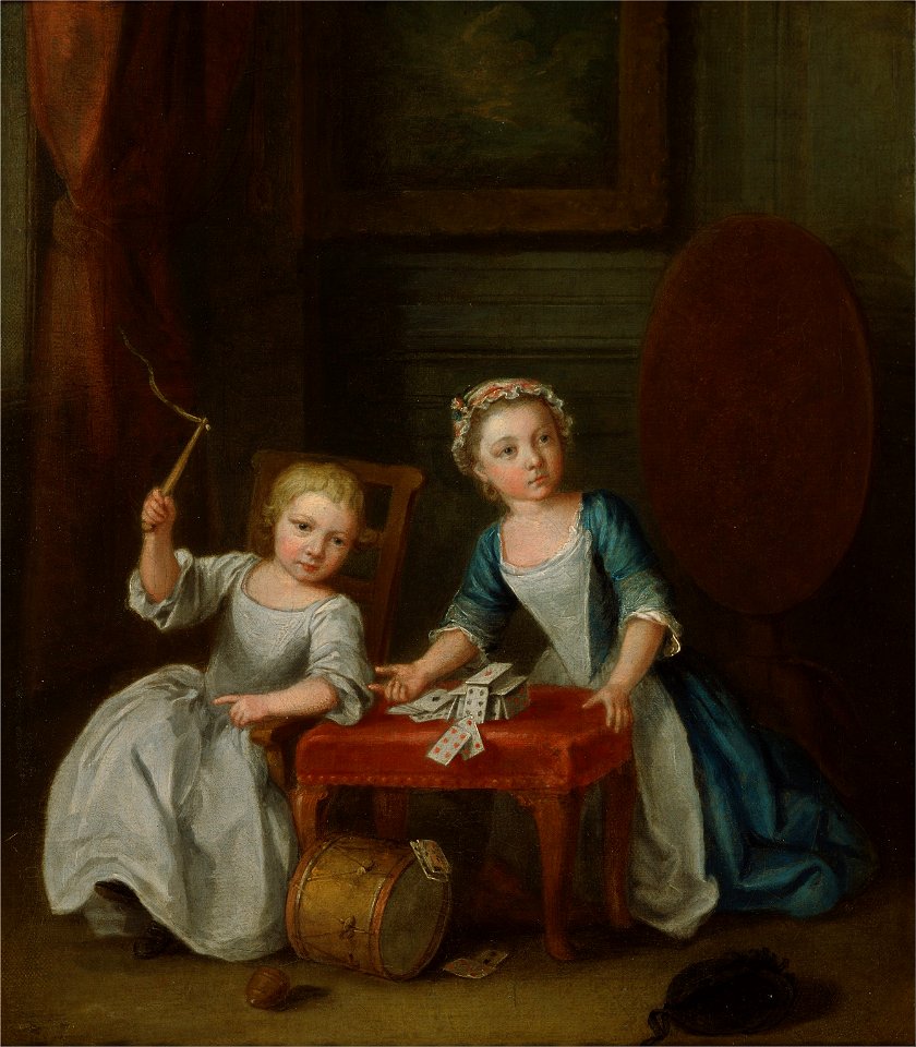 Joseph Francis Nollekens - Children at Play, Probably the Artist's Son Jacobus and Daughter Maria Joanna Sophia - Google Art Project