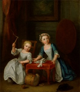 Joseph Francis Nollekens - Children at Play, Probably the Artist's Son Jacobus and Daughter Maria Joanna Sophia - Google Art Project