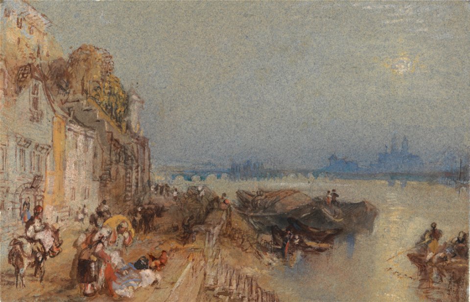 Joseph Mallord William Turner - Tours- Sunset- Looking Backwards - Google Art Project