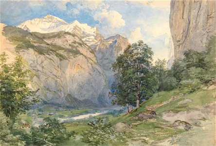 Joseph Höger - The Lauterbrunnen valley with Jungfrau