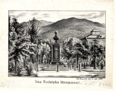 Joseph Frauenlob Ischler Ansichten 1844 ubs G 0710 I Rudolphs-Monument