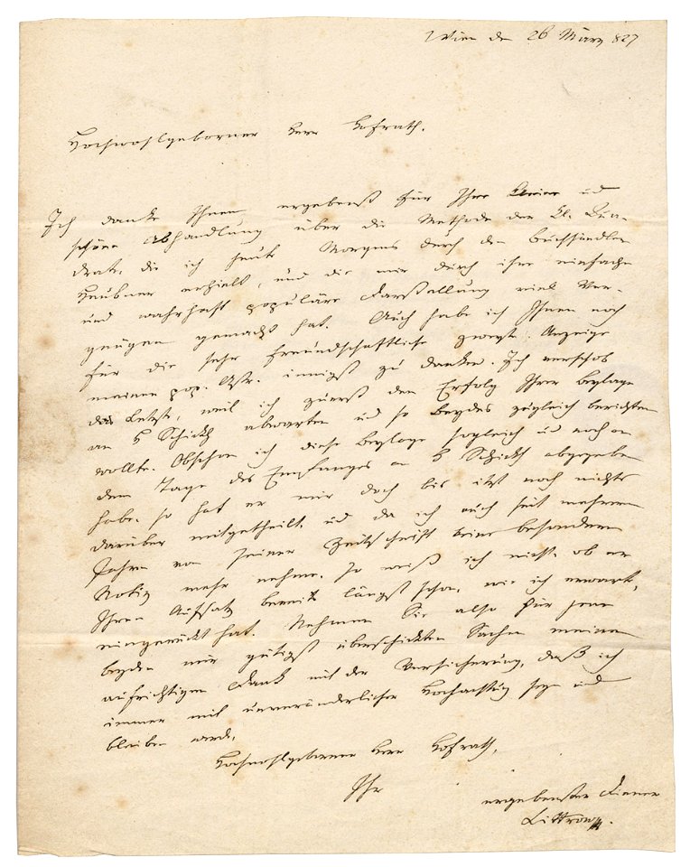 Joseph Johann von Littrow an Hofrat Nürnberger 1827-03-26