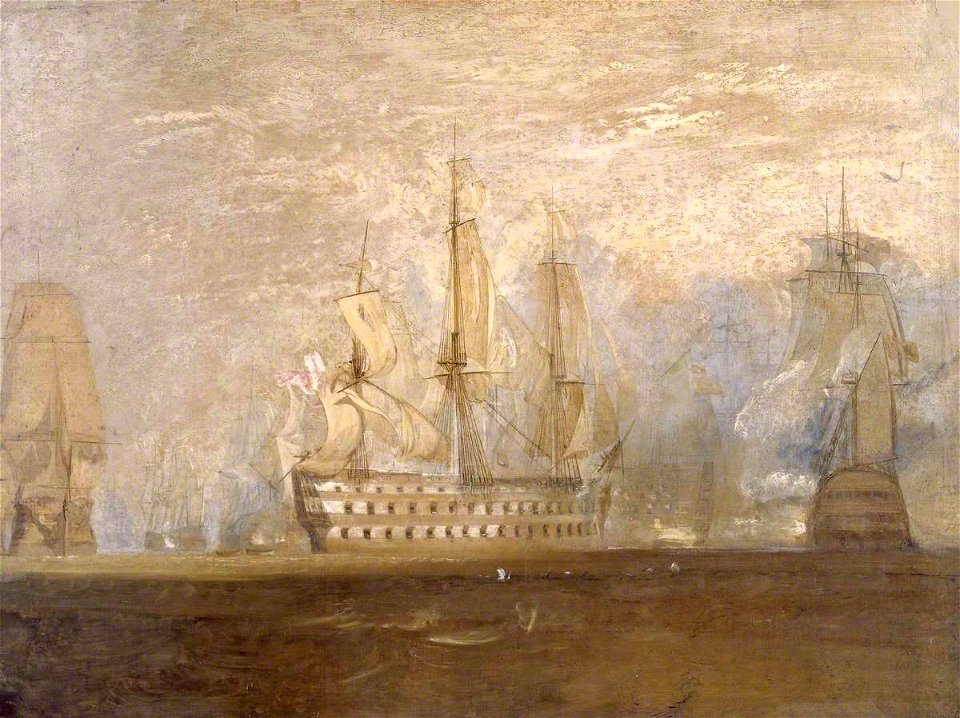 Joseph Mallord William Turner (1775-1851) - First Sketch for 'The Battle of Trafalgar' - N05480 - National Gallery