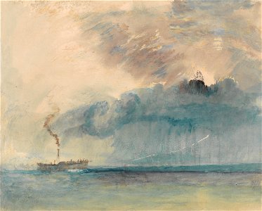 Joseph Mallord William Turner - A Paddle-steamer in a Storm - Google Art Project