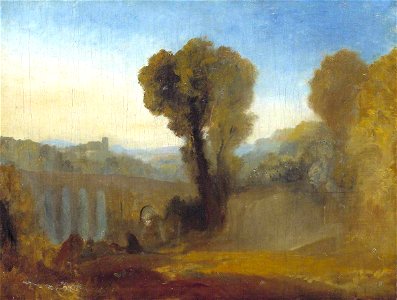 Joseph Mallord William Turner (1775-1851) - Claudian Composition, possibly Arcueil at Dawn (formerly titled 'Ariccia (^), Sunset') - N02990 - National Gallery