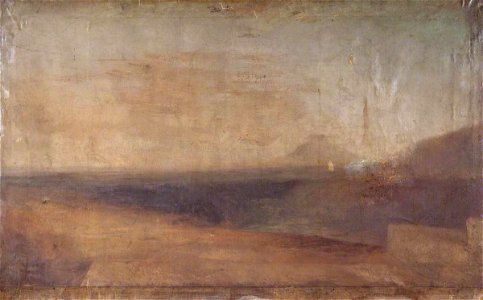 Joseph Mallord William Turner (1775-1851) - Extensive Landscape with River or Estuary and a Distant Mountain - N05542 - National Gallery