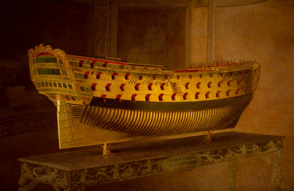 Joseph Marshall (active 1755-1779) - A Model of the 'Royal George' - BHC3603 - Royal Museums Greenwich