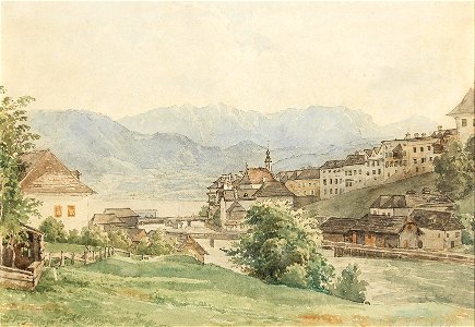Joseph Höger Blick auf Gmunden 1872