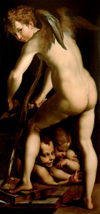 Joseph Heintz d. Ä., , Kunsthistorisches Museum Wien, Gemäldegalerie - Bogenschnitzender Amor - GG 1588 - Kunsthistorisches Museum
