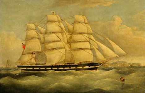 Joseph Heard (1799-1859) - The Ship 'Alicia Bland' - BHC3187 - Royal Museums Greenwich. Free illustration for personal and commercial use.