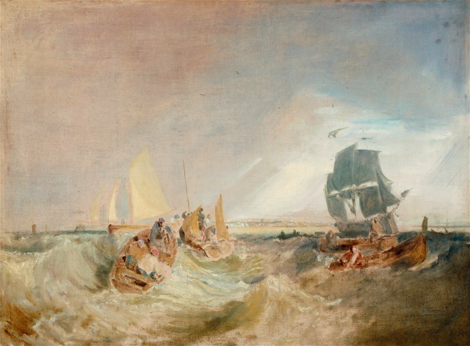 Joseph Mallord William Turner - Shipping at the Mouth of the Thames - Google Art Project