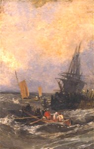Joseph Mallord William Turner (1775-1851) - Shipping by a Breakwater - N00469 - National Gallery
