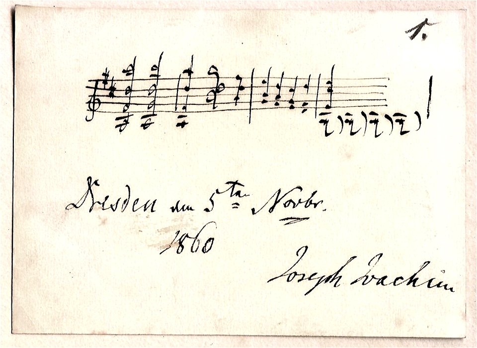 Joseph Joachim Albumblatt 1860