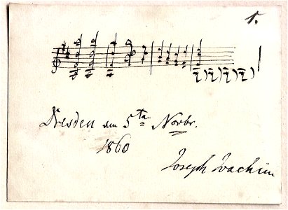 Joseph Joachim Albumblatt 1860