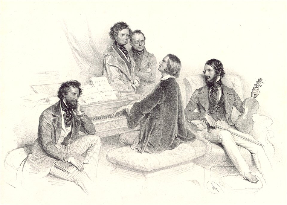 Joseph Kriehuber, Ein Matinée bei Liszt, 1846