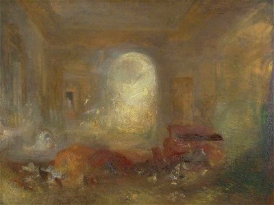 Joseph Mallord William Turner (1775-1851) - Interior of a Great House, The Drawing Room, East Cowes Castle - N01988 - National Gallery
