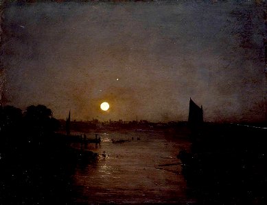 Joseph Mallord William Turner (1775-1851) - Moonlight, a Study at Millbank - N00459 - National Gallery. Free illustration for personal and commercial use.
