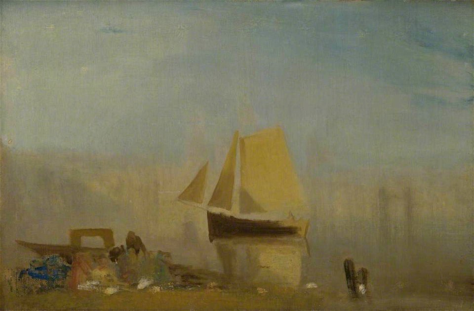 Joseph Mallord William Turner (1775-1851) - A Sail Boat at Rouen - N03386 - National Gallery