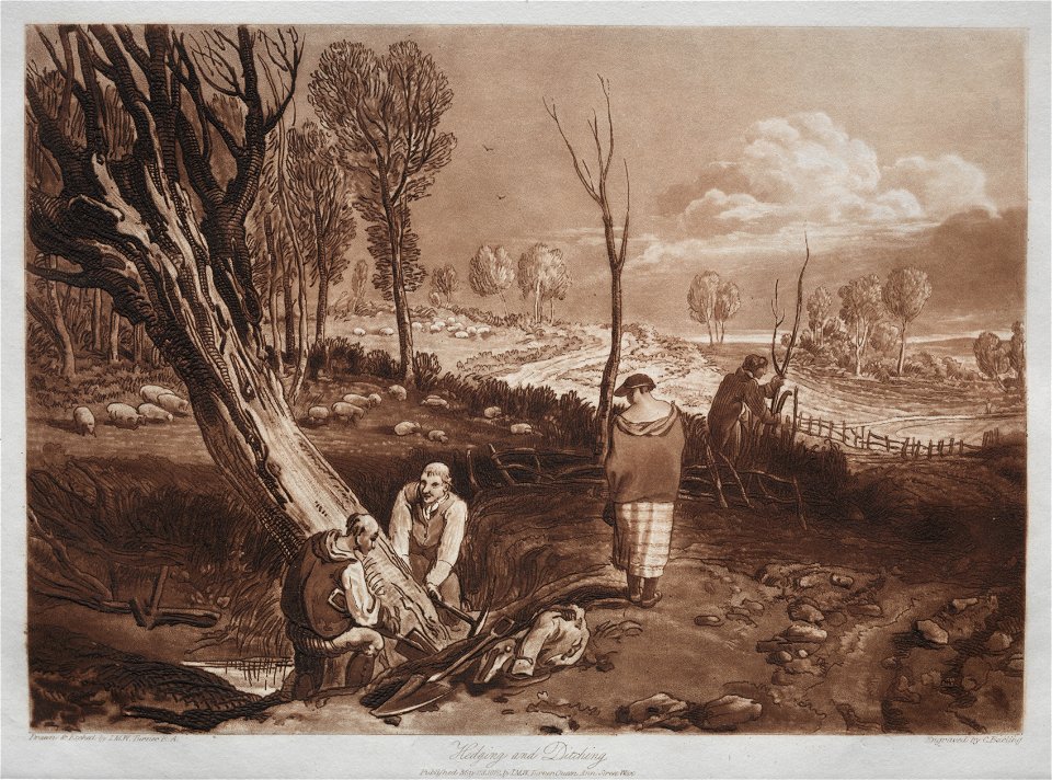 Joseph Mallord William Turner (British, 1775-1851) - Liber Studiorum, Hedging and Ditching - 1919.156 - Cleveland Museum of Art