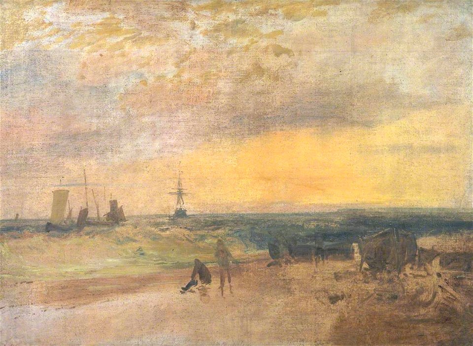 Joseph Mallord William Turner (1775-1851) - Coast Scene with Fishermen and Boats - N02698 - National Gallery