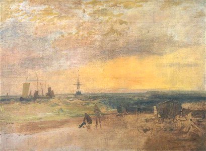 Joseph Mallord William Turner (1775-1851) - Coast Scene with Fishermen and Boats - N02698 - National Gallery