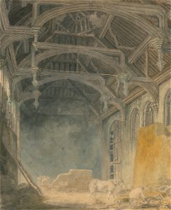 Joseph Mallord William Turner - Interior of St. John's Palace, Eltham - Google Art Project