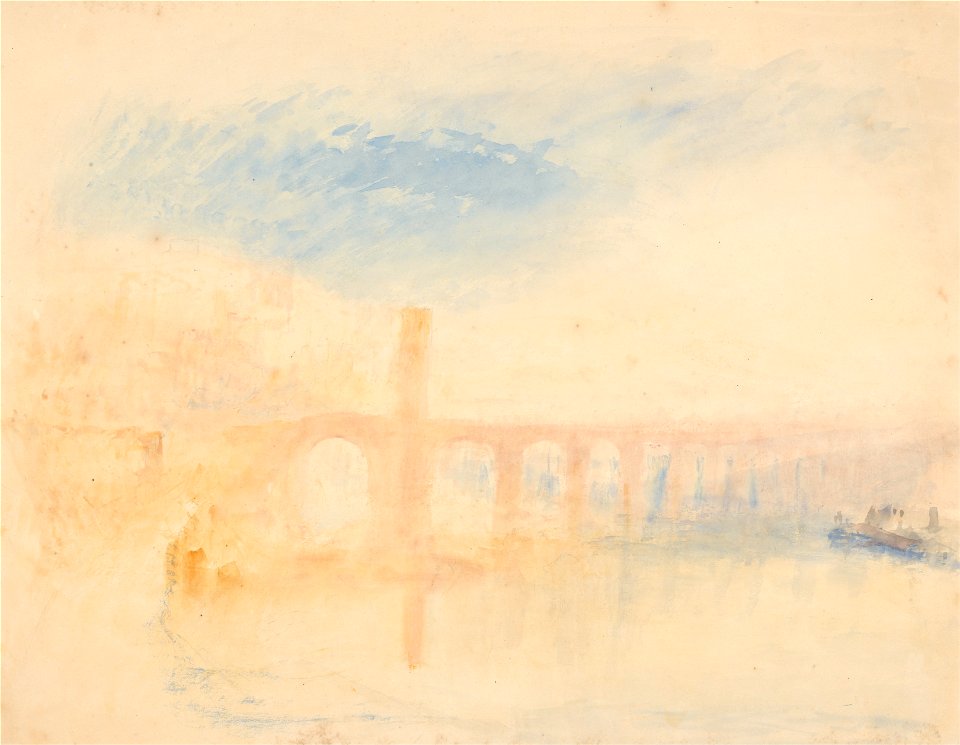 Joseph Mallord William Turner - The Moselle Bridge, Coblenz - Google Art Project