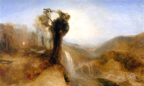 Joseph Mallord William Turner (1775-1851) - Southern Landscape with an Aqueduct and Waterfall - N05506 - National Gallery