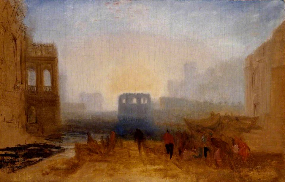 Joseph Mallord William Turner (1775-1851) - Claudian Harbour Scene, Study for 'Dido Directing the Equipment of the Fleet' - N03382 - National Gallery