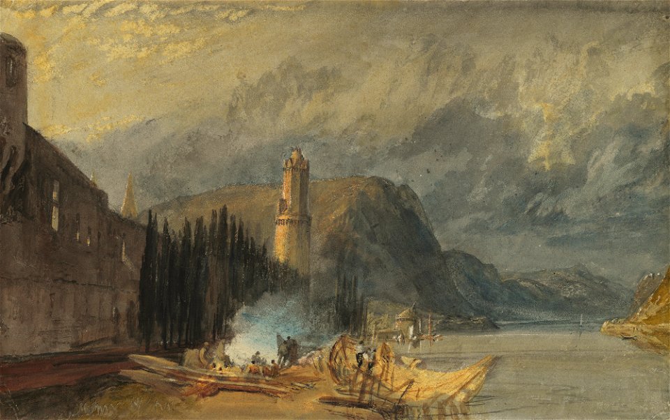 Joseph Mallord William Turner - The Roman Tower, Andernach - P1e12 - Isabella Stewart Gardner Museum