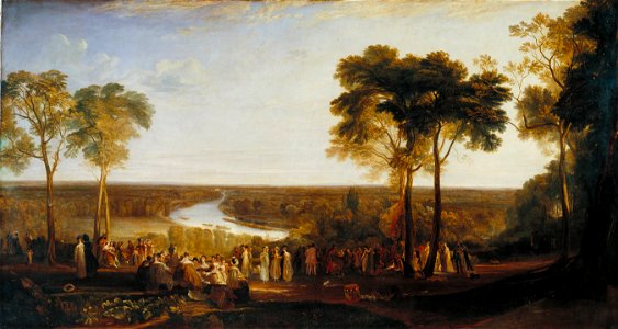 Joseph Mallord William Turner - England- Richmond Hill, on the Prince Regent's Birthday - Google Art Project