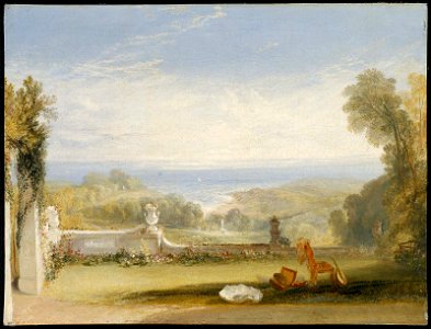 Joseph Mallord William Turner - View from the Terrace of a Villa at Niton, Isle of Wight, from Sketches by a Lady - 1993.46 - Museum of Fine Arts