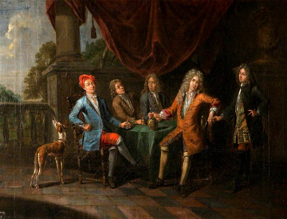 Joseph van Aken (c.1699-1749) (attributed to) - A Group of Gentlemen Drinking - 1151347 - National Trust