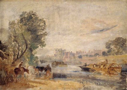 Joseph Mallord William Turner (1775-1851) - Hampton Court from the Thames - N02693 - National Gallery