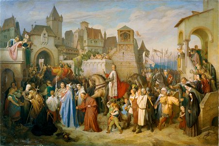 Joseph Mathias von Trenkwald - Herzog Leopolds des Glorreichen Einzug in Wien nach dem Kreuzzug von 1219 - 7793 - Kunsthistorisches Museum