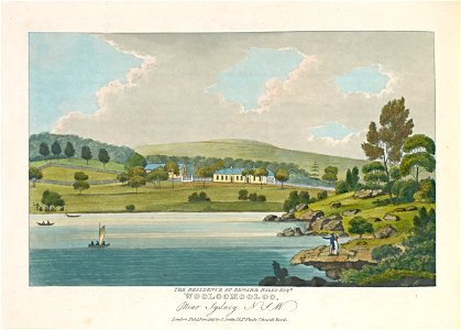 Joseph Lycett - The residence of Edward Riley Esquire, Wooloomooloo, Near Sydney N. S. W. - Google Art Project. Free illustration for personal and commercial use.