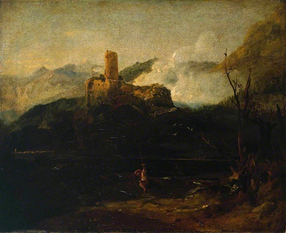 Joseph Mallord William Turner (1775-1851) - Mountain Scene with Castle, Probably Martigny - N00465 - National Gallery