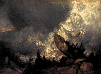 Joseph Mallord William Turner - The Fall of an Avalanche in the Grisons - WGA23166. Free illustration for personal and commercial use.