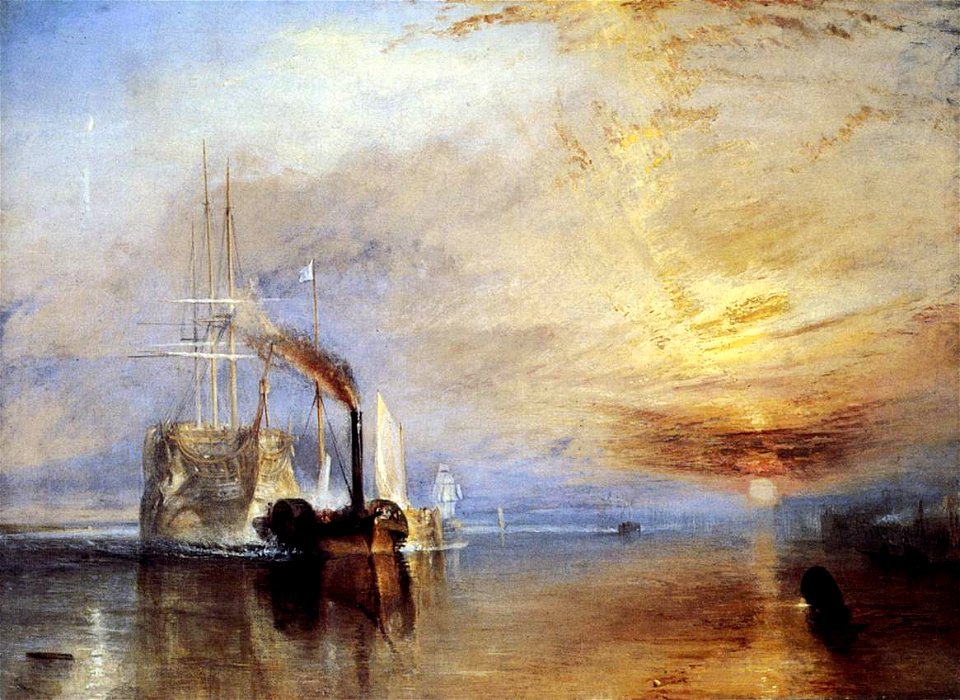 Joseph Mallord William Turner - The 'Fighting Temeraire' tugged to her Last Berth to be broken up - WGA23175