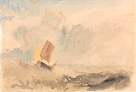 Joseph Mallord William Turner - A Sea Piece - A Rough Sea with a Fishing Boat - Google Art Project. Free illustration for personal and commercial use.