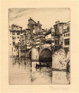 Joseph Pennell (American, 1857-1926) - The Ponte Vecchio - 2016.230 - Cleveland Museum of Art